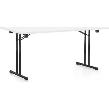 Psací stůl Skládací stůl 160 x 80 cm, černá podnož, bílá