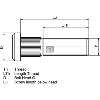 Šroubek na kolo Šroub kola DT Spare Parts 2.65096