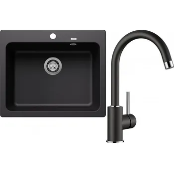 Granitový dřez Set RS Blanco Naya 6 + Blanco Mida (antracit + antracit)