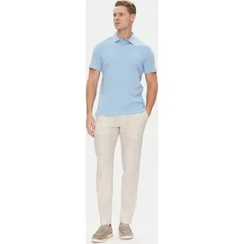 Pánské tričko JOOP! Polokošile 17 JJ-10Preston 30045540 Světle modrá Modern Fit XL