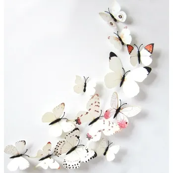 Obraz Motýli na zeď 12ks - Bílá 2 KP-1947