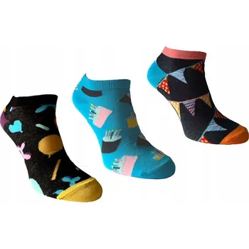 Pánské oblečení Pánské barevné Kotníkové Ponožky Ponožky dárek k narozeninám, DÁREK 3 kusů MORAJ 43-45