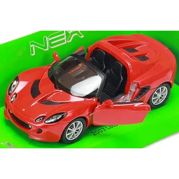 autíčko WELLY 2003 LOTUS ELISE 111s ČERVENÝ 1:34 NOVÝ KOVOVÝ MODEL
