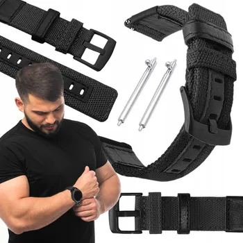 Řemínek na hodinky Řemínek ChronSmarta pro Xiaomi 22mm černý