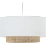 Bílé/v přírodní barvě látkové stínidlo ø 60 cm Erna – Kave Home ID_1760274