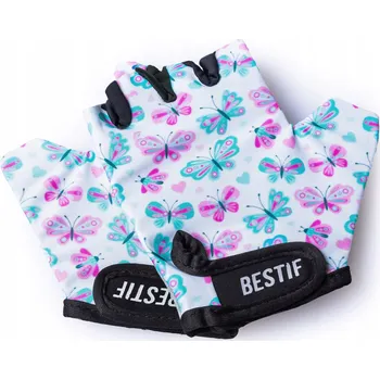 Cyklistické rukavice Cyklistické rukavice Bestif XS/S bílé