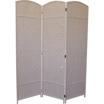 Paraván Paravan provázkový třídílný barva bílá