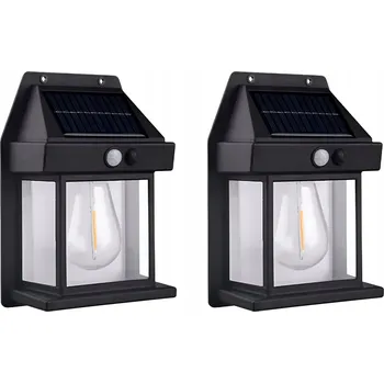 Venkovní osvětlení Solární nástěnné svítidlo venkovní s pohybovým senzorem fasádní 2ks