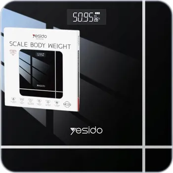 Osobní váha Yesido Koupelnová váha MG09 do 150 kg Elektronická, ČERNÁ / ČERNÝ