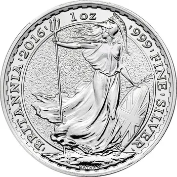 Royal Mint UK Britannia stříbrná mince 1oz 2016