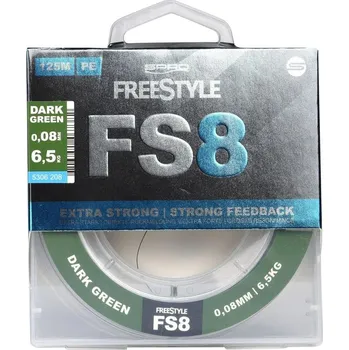SPRO Šňůra FreeStyle FS8 Braid 125m - Dark green 0,10 8,40
