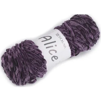 Příze Pletací žinylková příze Alice 100 g Varianta: 7 fialová, Balení: 1 ks
