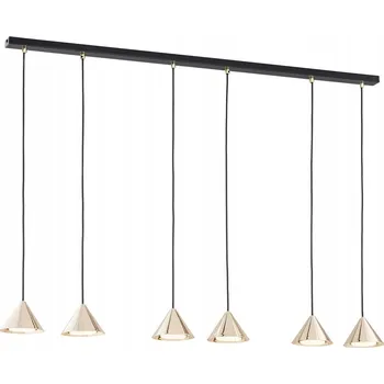 Emibig ELIT 6 BL GOLD Závěsná lampa Ocel práškově lakovaná Černá