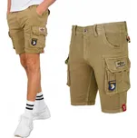 Kraťasy kapsáče Alpha Industries khaki bavlněné 34 před kolena