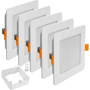 5x LED panel stropní stropní svítidlo 9W s rámečkem pro povrchovou montáž