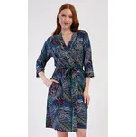Vienetta Dámský župan krátký Barbara: tmavě modrá 4XL