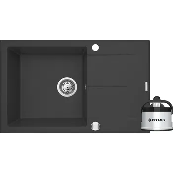 Granitový dřez Jednokomorový granitový dřez Pyramis Keros, černý