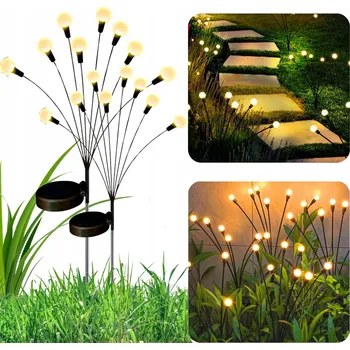 Venkovní osvětlení 2x SOLÁRNÍ ZAHRADNÍ LAMPA LED KOULE SOLÁRNÍ SVĚTLA ZAPICHOVACÍ DO ZAHRADY NA BALKON