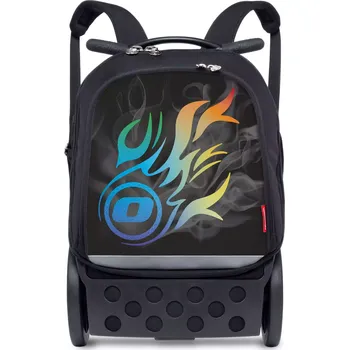 Školní batoh Školní a cestovní batoh na kolečkách Nikidom Roller UP XL Wild Fire (27 l), Černý