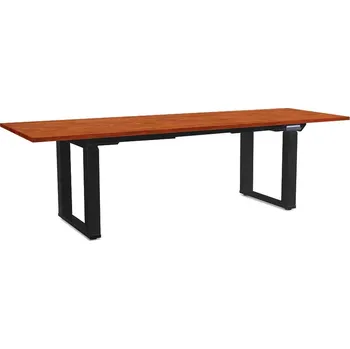 Psací stůl Výškově nastavitelný stůl OfficeTech Strong 240 x 80 cm, černá podnož, třešeň