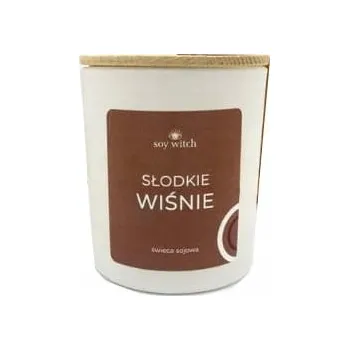 Svíčka Sójová vonná svíčka ve skle – Sladké třešně – Přírodní veganská svíčka