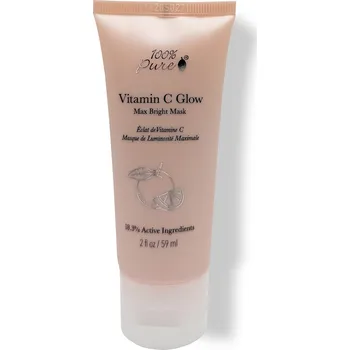 Pleťová maska 100% Pure Pleťová maska rozjasňující s vitaminem C 59 ml
