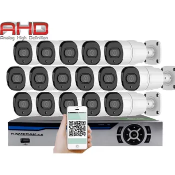 Kompletní kamerový systém 16 kamerový AHD set HE16-63E 5Mpx 1920p, H.265, CZ menu