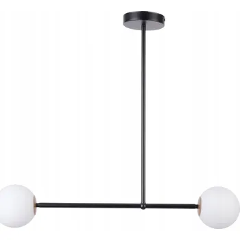 Sigma GAMA 2 ČERNÁ závěsná lampa skleněné stínidlo