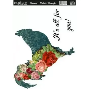 Nášivka Transferový obrázek na textil Cadence, 25x35 cm - Květinová slepice