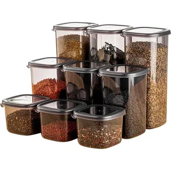 Dóza na potraviny Plastové dózy v sadě 9 ks na potraviny Fresco – Hermia ID_1757254