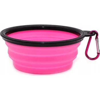 Miska pro psa Skládací miska pro mazlíčky, cestovní silikonová s karabinou Le Pupi