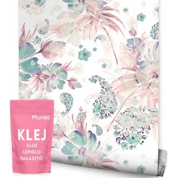 Fototapeta TAPETA V ROLI DO LOŽNICE OBÝVACÍHO POKOJE PASTELOVÉ KVĚTY ROSTLINY PŘÍRODA