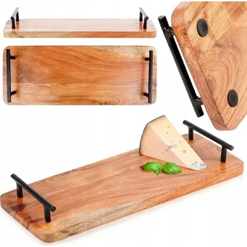 Servírovací prkénko, dřevěný tác na chuťovky, uzeniny, sýry 40x15 cm