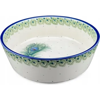 Miska jednoduchá Paví pero 17 cm dek. 2125 Keramika Bolesławiec