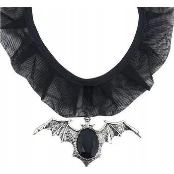 Náhrdelník Choker s netopýrem, Halloween, Náhrdelník