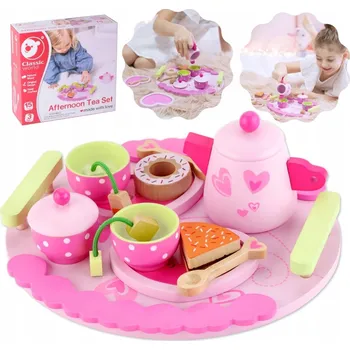 Dřevěná hračka CLASSIC WORLD KRÁSNÁ DŘEVĚNÁ KÁVOVÁ SADA