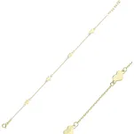 Lillian Vassago Zlatý náramek se srdíčky LLV46-GB043