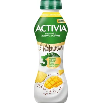 Activia Probiotický jogurtový nápoj mango a len