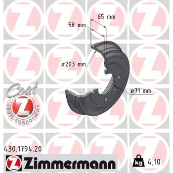 Brzdový buben Brzdový buben ZIMMERMANN 430.1794.20