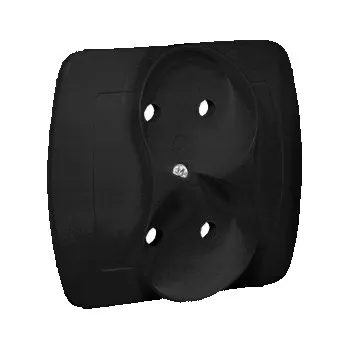 Elektrická zásuvka Elektrická Zásuvka zásuvka Kontakt-simon černá