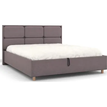 Postel Čalouněná postel Aurora Frame Standard, Wooden Black, Royal Suede Caribou, 180x200 cm