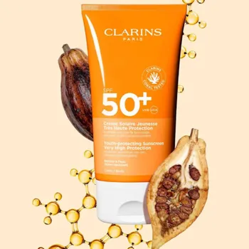 Přípravek na opalování Clarins SPF50 Youth-protecting Sunscreen Very Hight Protection+ 150ml