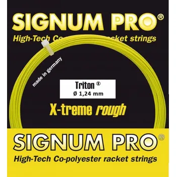 Struna na výplet tenisové rakety Tenisový výplet Signum Pro Triton X-treme Rough 1.24 - žlutý