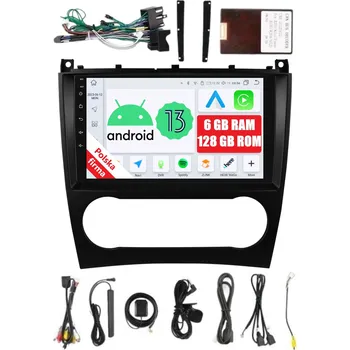 Autorádio 2DIN AUTORÁDIO S NAVIGACÍ ANDROID MERCEDES TŘÍDY C W203 6/128 GB DSP CARPLAY LTE