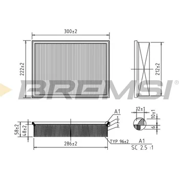 Vzduchový filtr Vzduchový filtr BREMSI FA1394