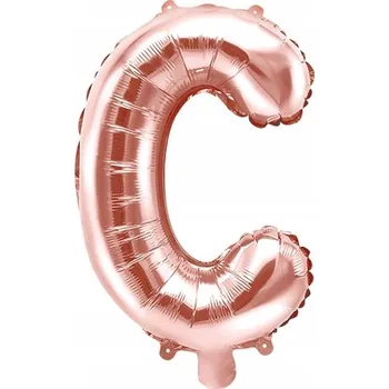 Balónek DEKORAČNÍ BALÓNEK PÍSMENO "C" RŮŽOVÝ BALÓN Golden Rose na Vzduch Helium