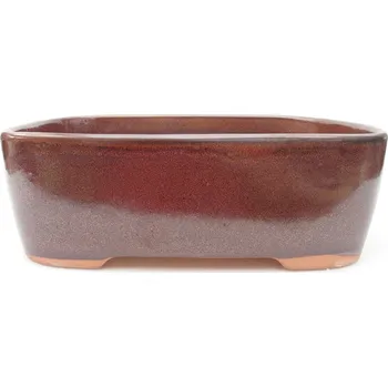Květináč Keramická bonsai miska 23 x 18 x 7,5 cm hnědá