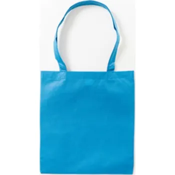 Taška z netkané textílie - dlouhá držadla, Světle modrá