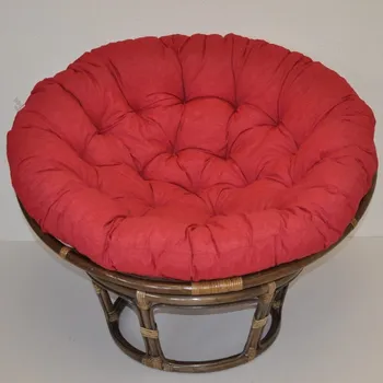 Papasan Ratanový papasan 115 cm hnědý - polstr vínový melír