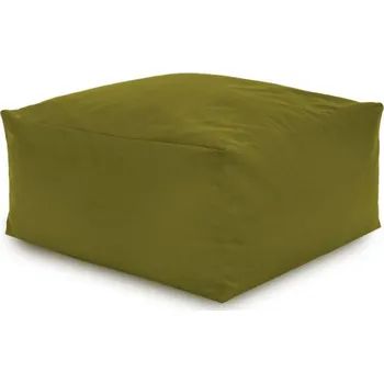 Taburet Plyšová taburetka zelená